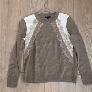 Long Sleeve J Crew Tippi Sweater with Lace Detail